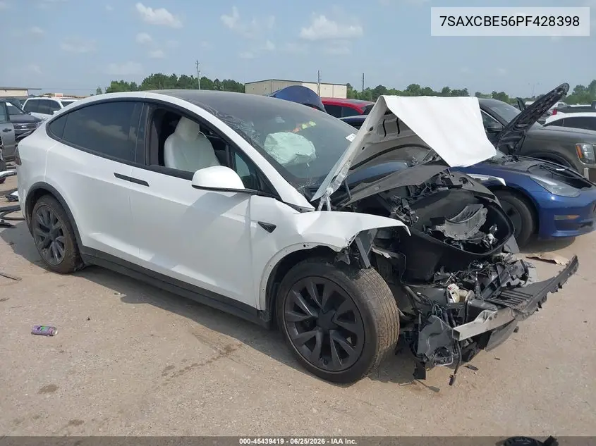 2023 Tesla Model X Dual Motor All-Wheel Drive/Standard Range VIN: 7SAXCBE56PF428398 Lot: 45439419