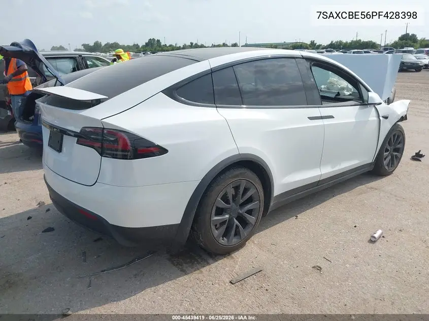 2023 Tesla Model X Dual Motor All-Wheel Drive/Standard Range VIN: 7SAXCBE56PF428398 Lot: 45439419