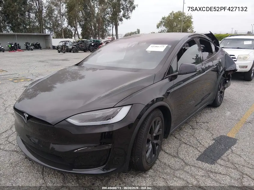 2023 Tesla Model X Dual Motor All-Wheel Drive/Standard Range VIN: 7SAXCDE52PF427132 Lot: 45486773