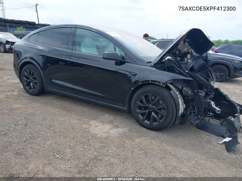 2023 Tesla Model X Dual Motor All-Wheel Drive/Standard Range VIN: 7SAXCDE5XPF412300 Lot: 45495673
