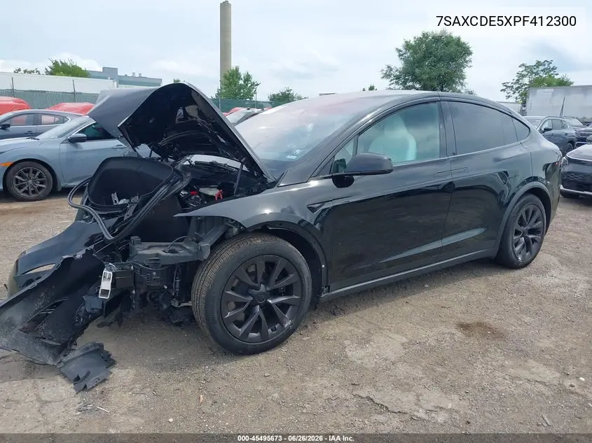 2023 Tesla Model X Dual Motor All-Wheel Drive/Standard Range VIN: 7SAXCDE5XPF412300 Lot: 45495673