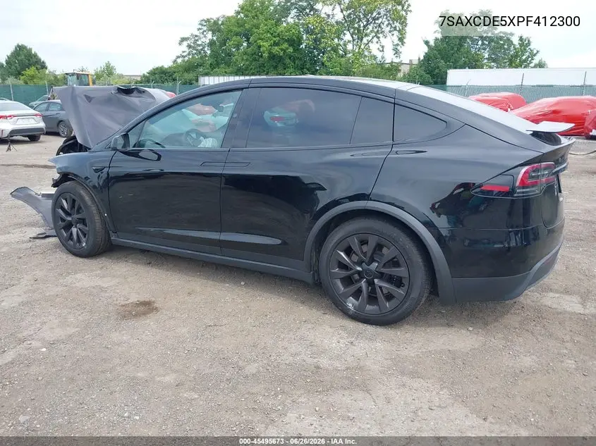 2023 Tesla Model X Dual Motor All-Wheel Drive/Standard Range VIN: 7SAXCDE5XPF412300 Lot: 45495673