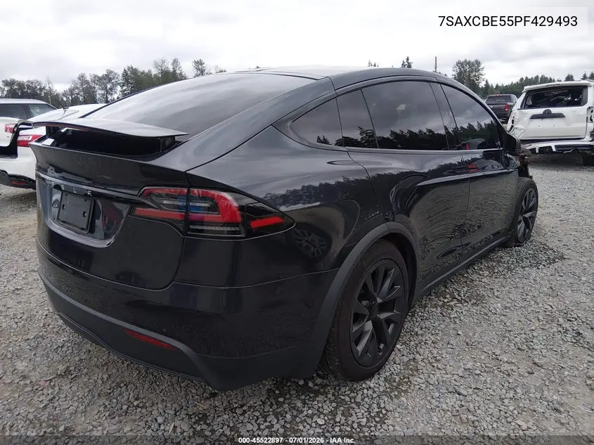 2023 Tesla Model X Dual Motor All-Wheel Drive/Standard Range VIN: 7SAXCBE55PF429493 Lot: 45522897