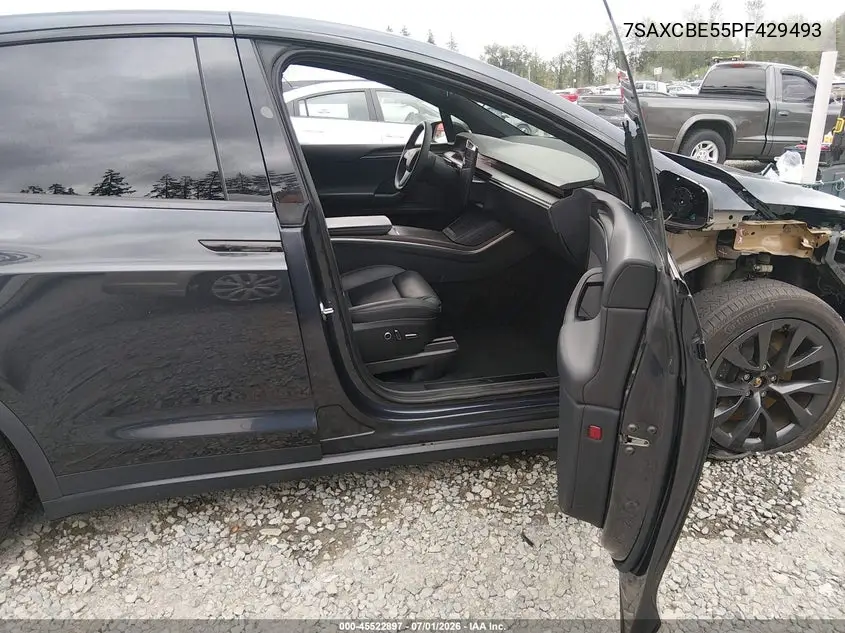 2023 Tesla Model X Dual Motor All-Wheel Drive/Standard Range VIN: 7SAXCBE55PF429493 Lot: 45522897