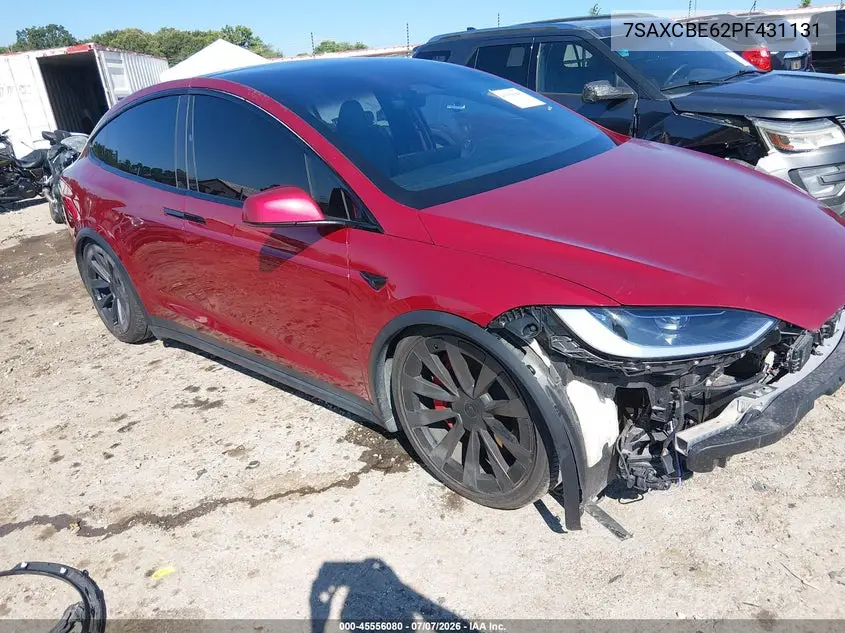 2023 Tesla Model X Plaid Tri Motor All-Wheel Drive VIN: 7SAXCBE62PF431131 Lot: 45556080