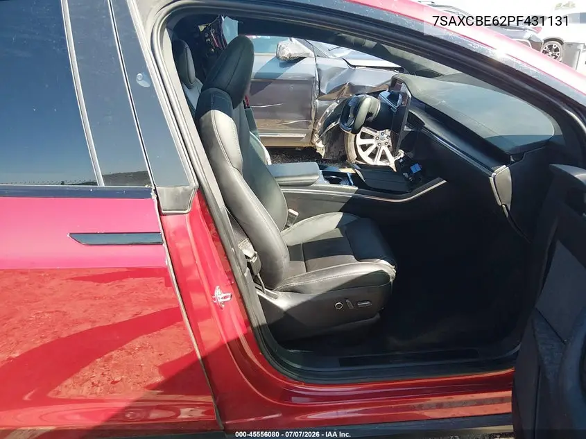 2023 Tesla Model X Plaid Tri Motor All-Wheel Drive VIN: 7SAXCBE62PF431131 Lot: 45556080