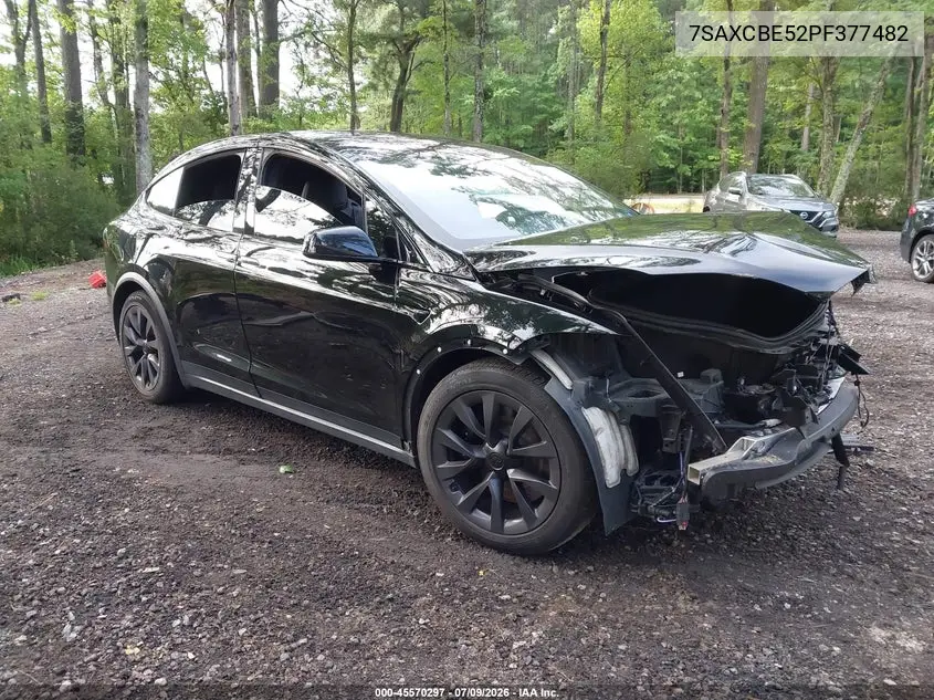 2023 Tesla Model X Dual Motor All-Wheel Drive/Standard Range VIN: 7SAXCBE52PF377482 Lot: 45570297