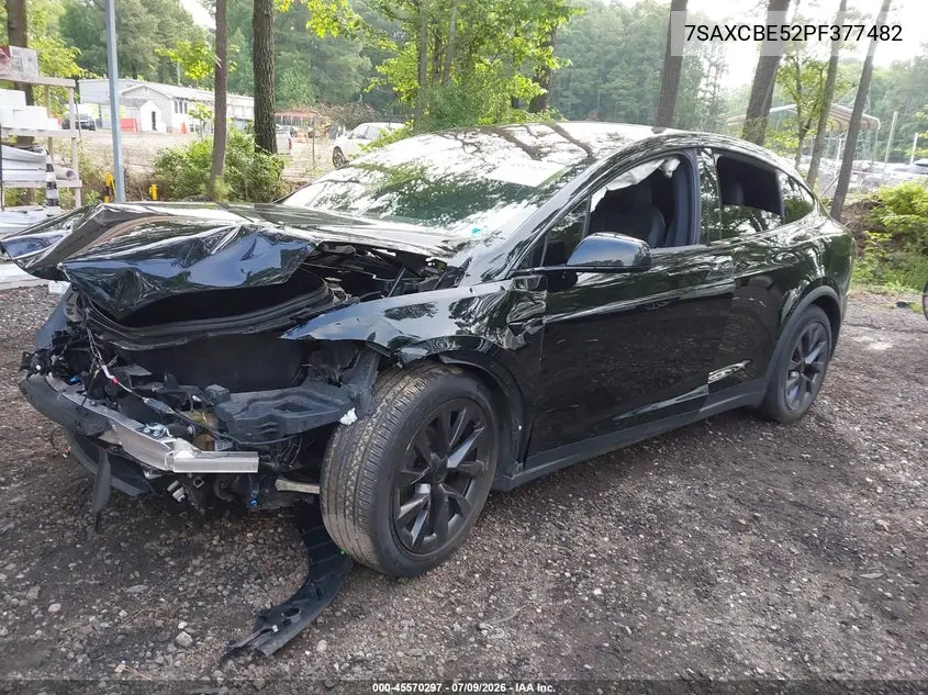 2023 Tesla Model X Dual Motor All-Wheel Drive/Standard Range VIN: 7SAXCBE52PF377482 Lot: 45570297