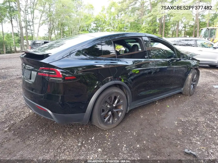 2023 Tesla Model X Dual Motor All-Wheel Drive/Standard Range VIN: 7SAXCBE52PF377482 Lot: 45570297