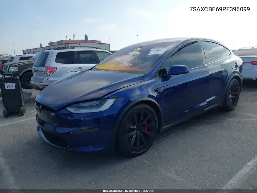 2023 Tesla Model X Plaid Tri Motor All-Wheel Drive VIN: 7SAXCBE69PF396099 Lot: 45586355