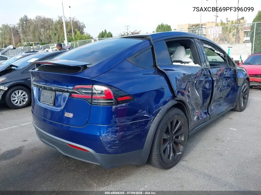 2023 Tesla Model X Plaid Tri Motor All-Wheel Drive VIN: 7SAXCBE69PF396099 Lot: 45586355