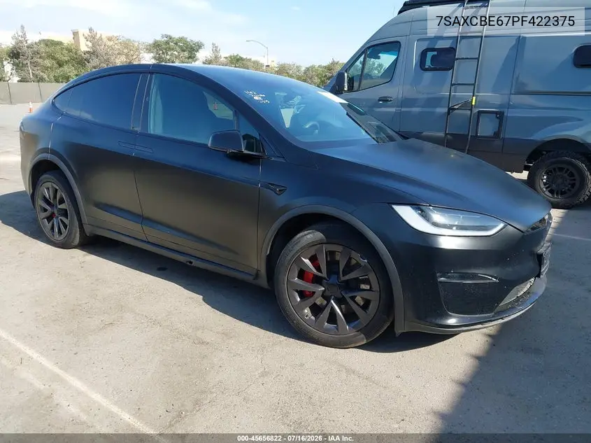 2023 Tesla Model X Plaid Tri Motor All-Wheel Drive VIN: 7SAXCBE67PF422375 Lot: 45656822