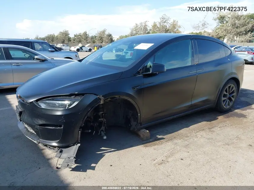 2023 Tesla Model X Plaid Tri Motor All-Wheel Drive VIN: 7SAXCBE67PF422375 Lot: 45656822
