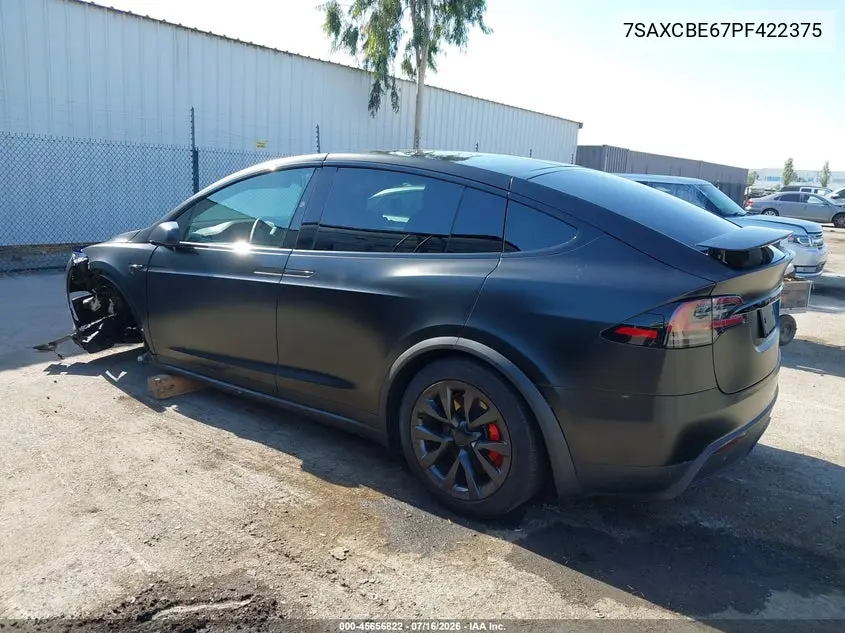 2023 Tesla Model X Plaid Tri Motor All-Wheel Drive VIN: 7SAXCBE67PF422375 Lot: 45656822