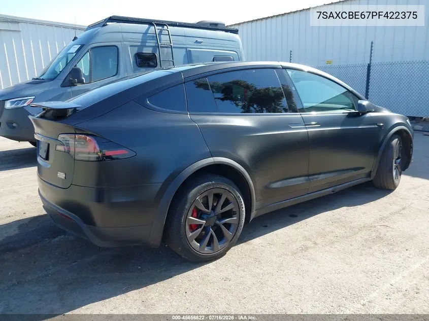 2023 Tesla Model X Plaid Tri Motor All-Wheel Drive VIN: 7SAXCBE67PF422375 Lot: 45656822