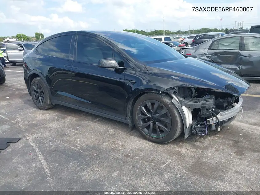 2024 Tesla Model X Long Range VIN: 7SAXCDE56RF460007 Lot: 45263184