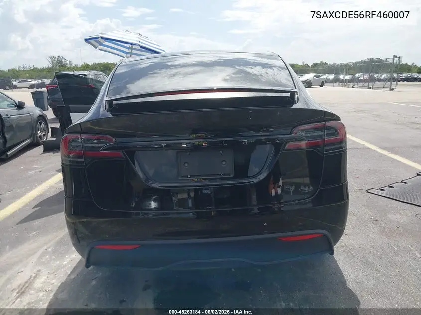 2024 Tesla Model X Long Range VIN: 7SAXCDE56RF460007 Lot: 45263184