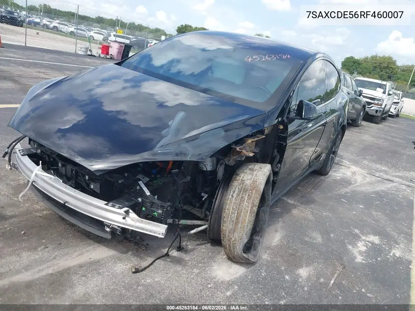 2024 Tesla Model X Long Range VIN: 7SAXCDE56RF460007 Lot: 45263184