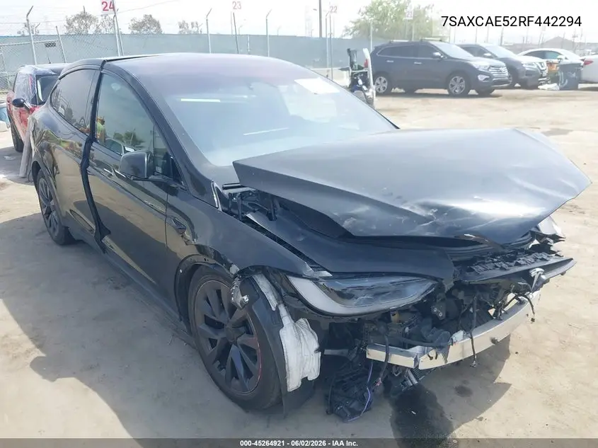 2024 Tesla Model X Long Range VIN: 7SAXCAE52RF442294 Lot: 45264921