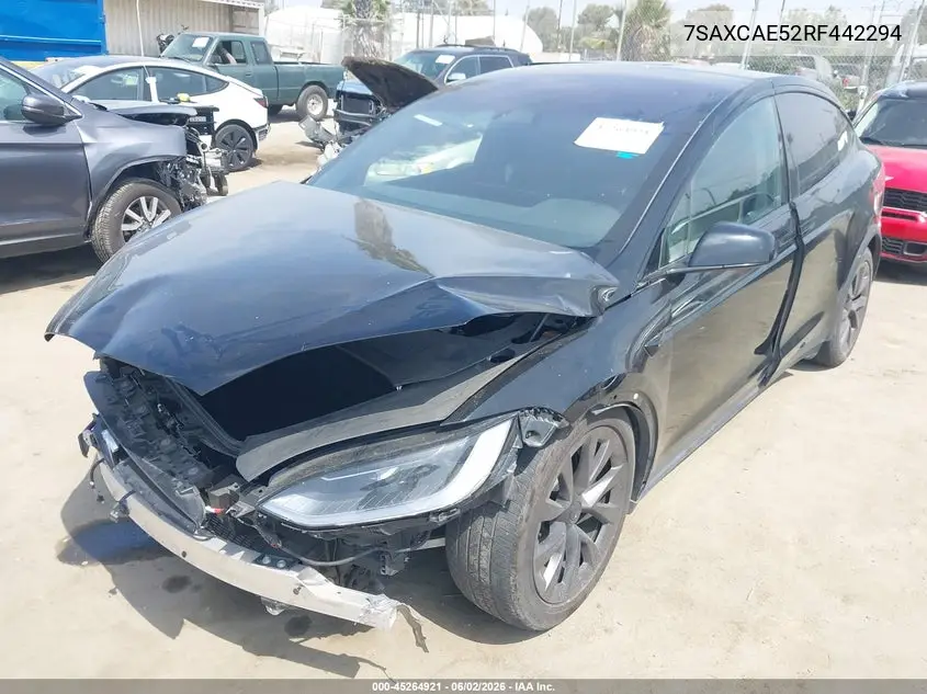 2024 Tesla Model X Long Range VIN: 7SAXCAE52RF442294 Lot: 45264921