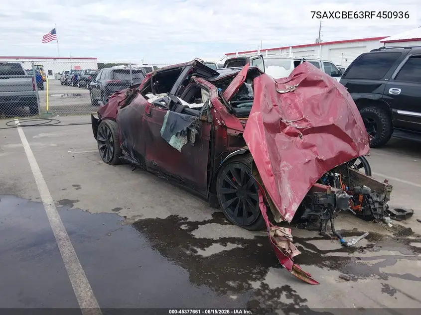 2024 Tesla Model X Plaid Tri Motor All-Wheel Drive VIN: 7SAXCBE63RF450936 Lot: 45377661