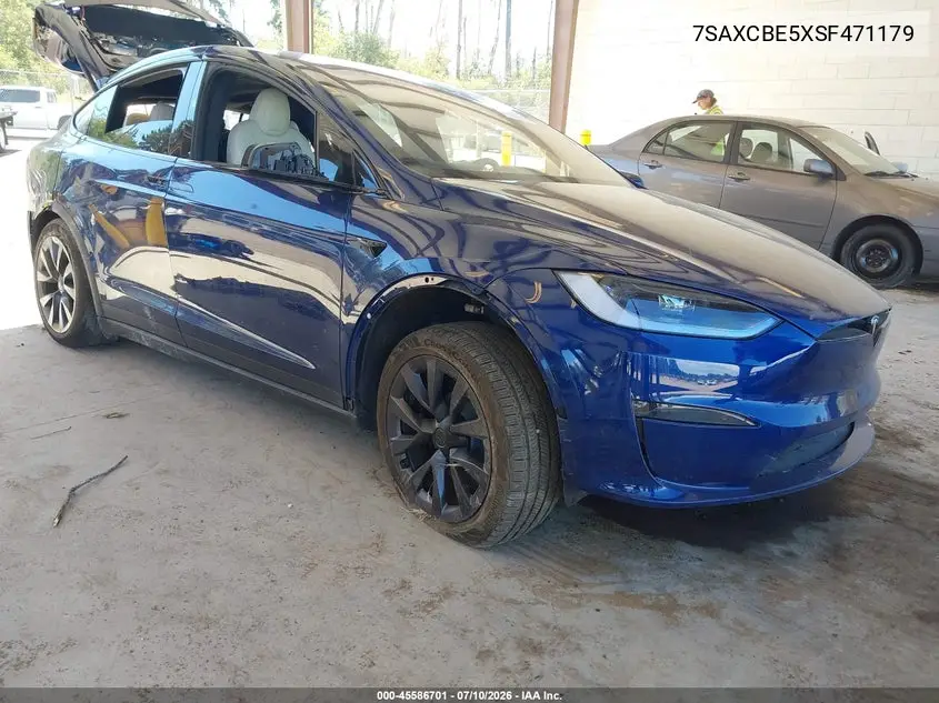 2025 Tesla Model X Long Range VIN: 7SAXCBE5XSF471179 Lot: 45586701