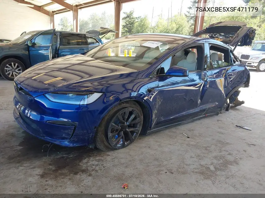2025 Tesla Model X Long Range VIN: 7SAXCBE5XSF471179 Lot: 45586701
