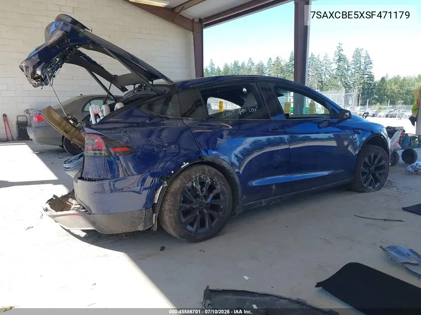 2025 Tesla Model X Long Range VIN: 7SAXCBE5XSF471179 Lot: 45586701