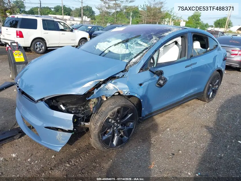 2026 Tesla Model X All-Wheel Drive VIN: 7SAXCDE53TF488371 Lot: 45594075