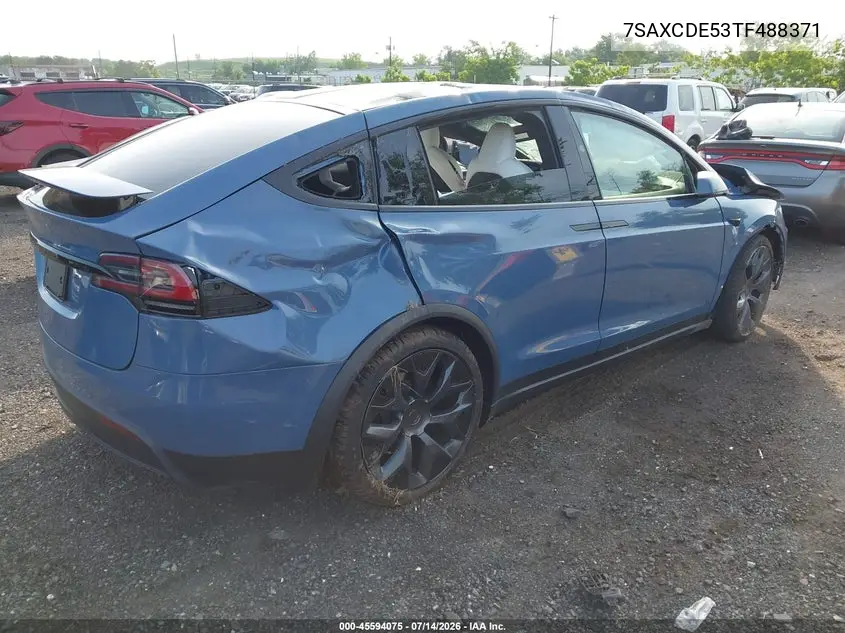 2026 Tesla Model X All-Wheel Drive VIN: 7SAXCDE53TF488371 Lot: 45594075