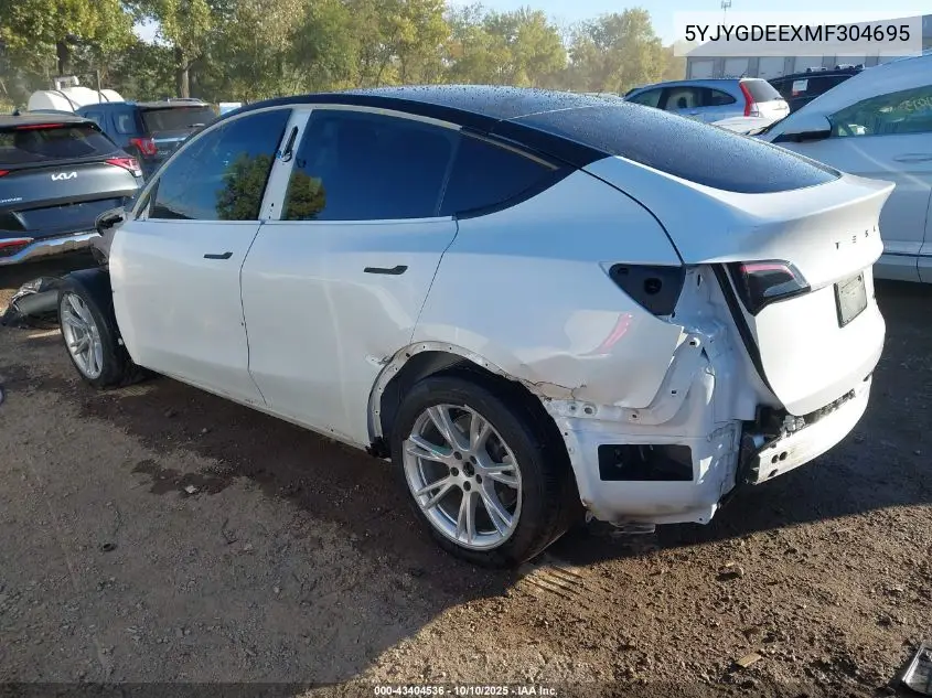 5YJYGDEEXMF304695 2021 Tesla Model Y Long Range Dual Motor All-Wheel Drive