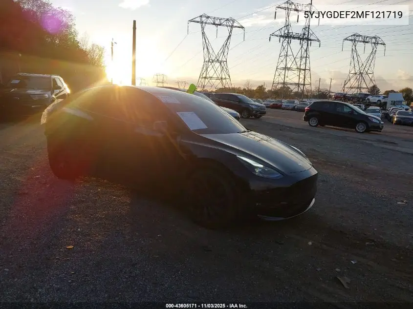 5YJYGDEF2MF121719 2021 Tesla Model Y Performance Dual Motor All-Wheel Drive