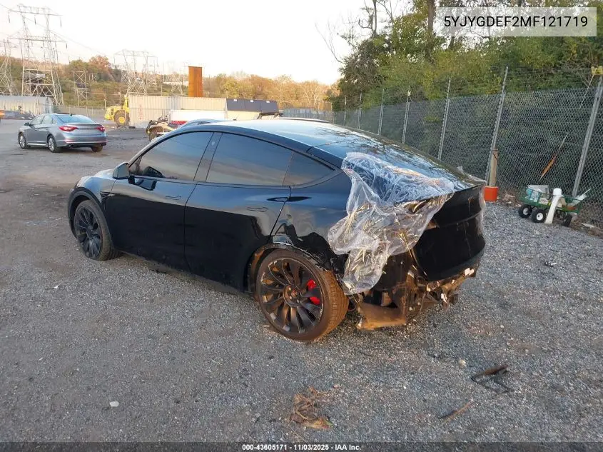 5YJYGDEF2MF121719 2021 Tesla Model Y Performance Dual Motor All-Wheel Drive