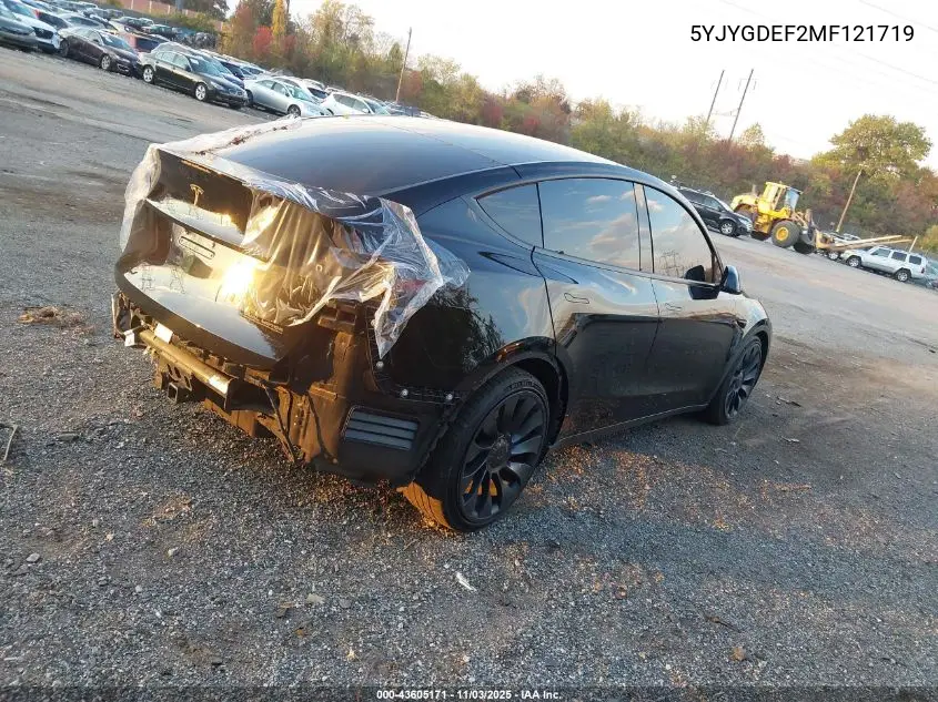 5YJYGDEF2MF121719 2021 Tesla Model Y Performance Dual Motor All-Wheel Drive