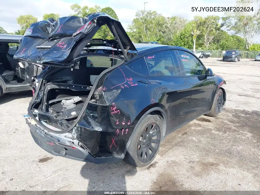 5YJYGDEE3MF202624 2021 Tesla Model Y Long Range Dual Motor All-Wheel Drive