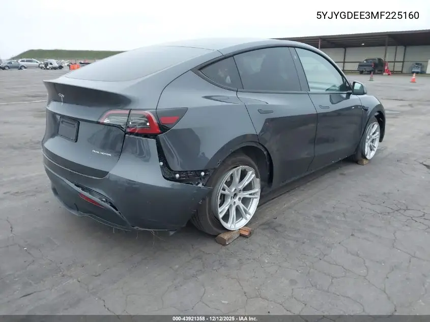 5YJYGDEE3MF225160 2021 Tesla Model Y Long Range Dual Motor All-Wheel Drive
