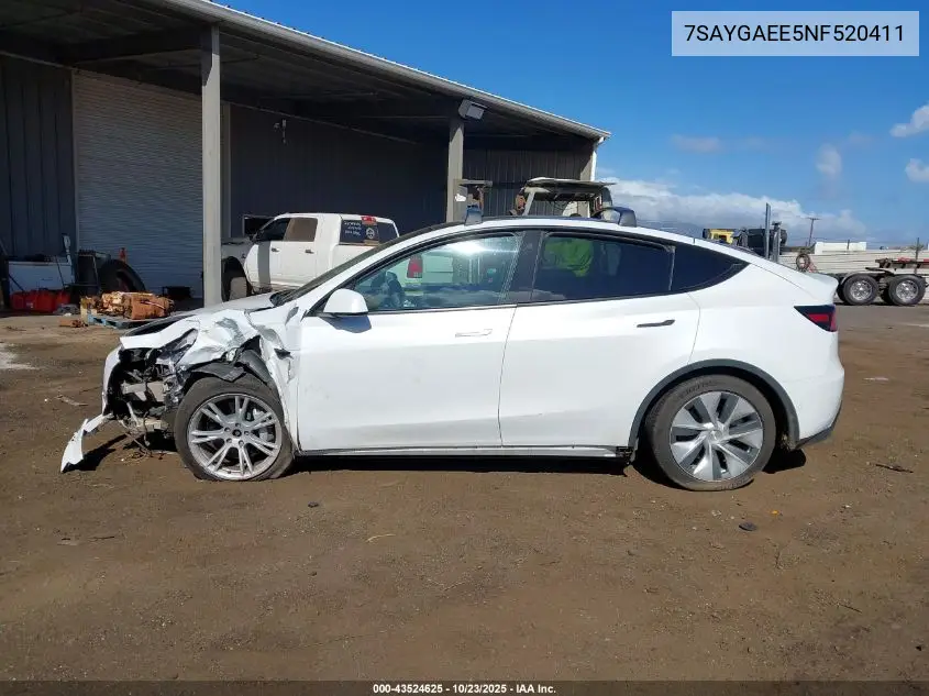 7SAYGAEE5NF520411 2022 Tesla Model Y Long Range Dual Motor All-Wheel Drive