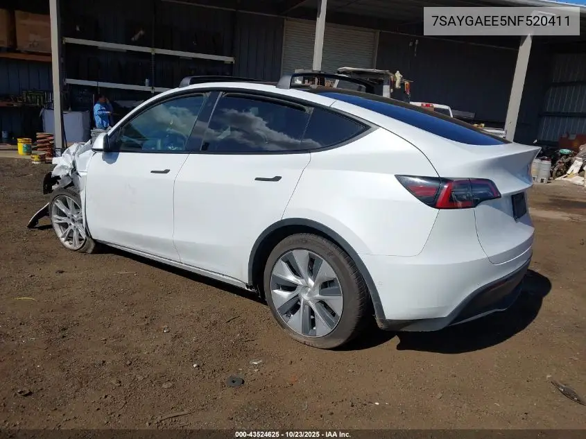7SAYGAEE5NF520411 2022 Tesla Model Y Long Range Dual Motor All-Wheel Drive