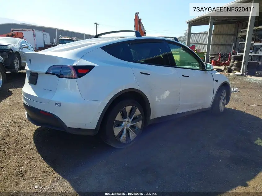 7SAYGAEE5NF520411 2022 Tesla Model Y Long Range Dual Motor All-Wheel Drive