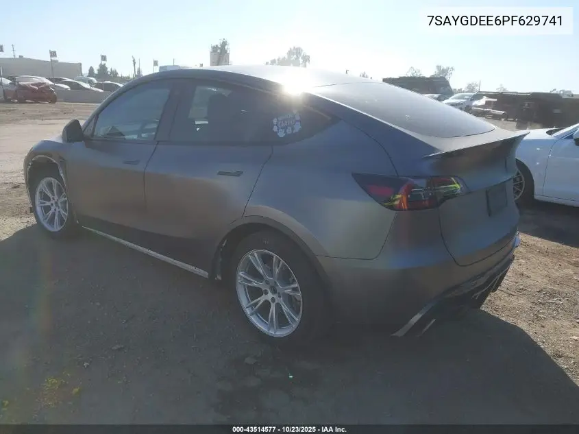 7SAYGDEE6PF629741 2023 Tesla Model Y Awd/Long Range Dual Motor All-Wheel Drive