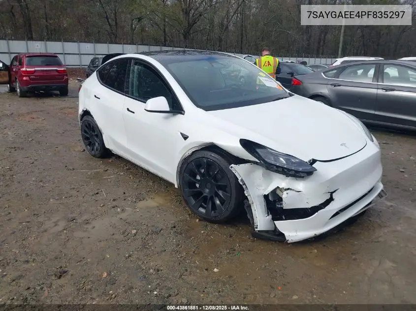7SAYGAEE4PF835297 2023 Tesla Model Y Awd/Long Range Dual Motor All-Wheel Drive