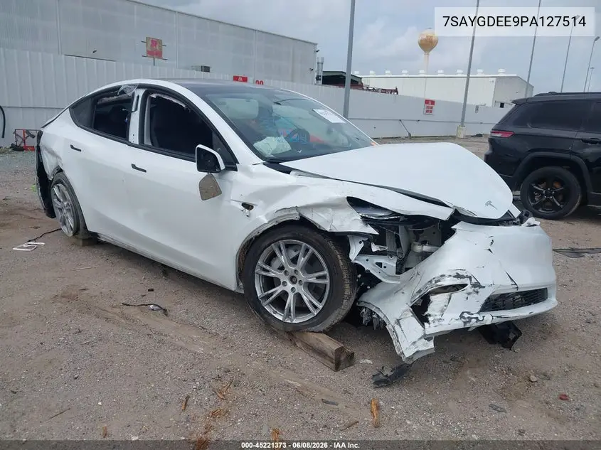 2023 Tesla Model Y Awd/Long Range Dual Motor All-Wheel Drive VIN: 7SAYGDEE9PA127514 Lot: 45221373