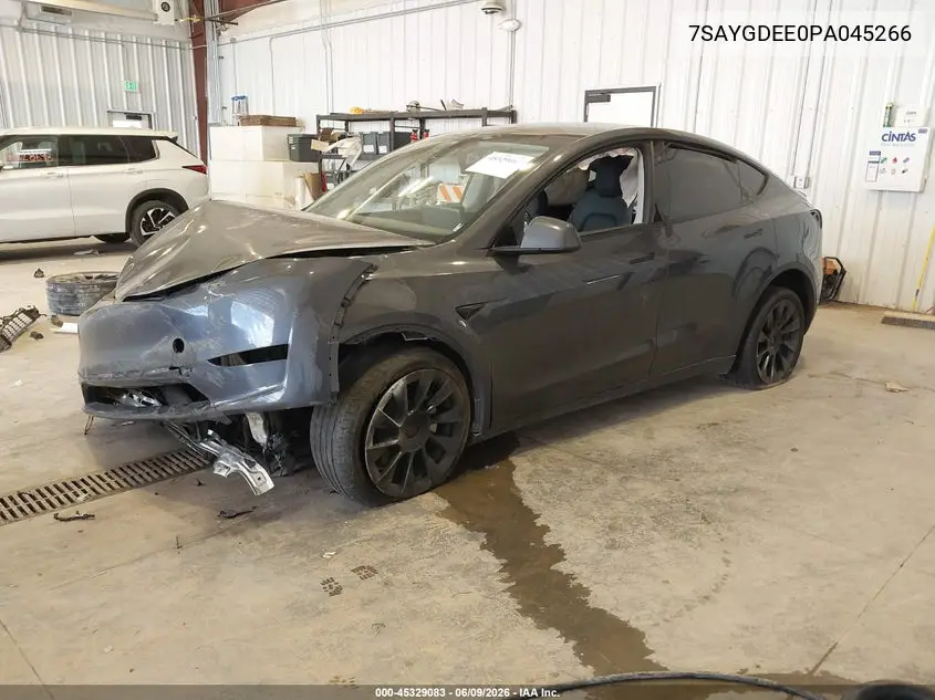 2023 Tesla Model Y Awd/Long Range Dual Motor All-Wheel Drive VIN: 7SAYGDEE0PA045266 Lot: 45329083