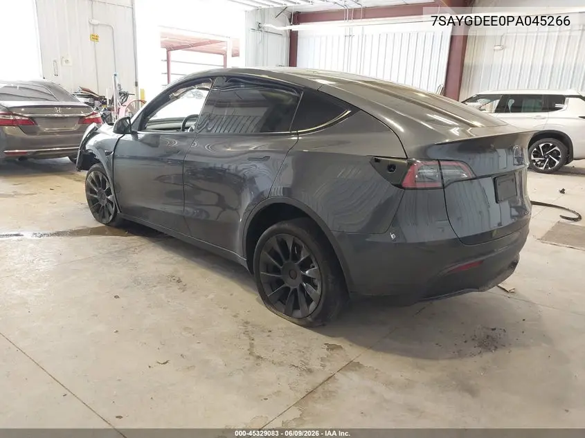 2023 Tesla Model Y Awd/Long Range Dual Motor All-Wheel Drive VIN: 7SAYGDEE0PA045266 Lot: 45329083