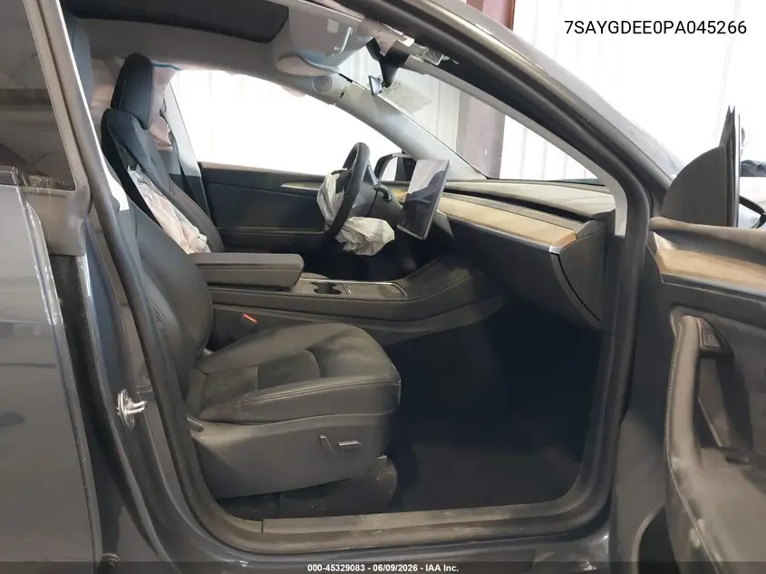 2023 Tesla Model Y Awd/Long Range Dual Motor All-Wheel Drive VIN: 7SAYGDEE0PA045266 Lot: 45329083