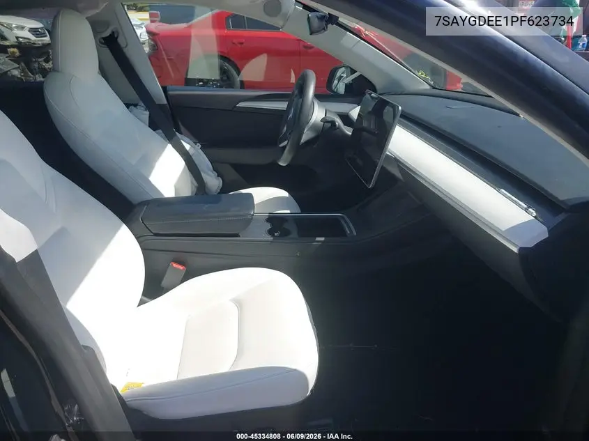 2023 Tesla Model Y Awd/Long Range Dual Motor All-Wheel Drive VIN: 7SAYGDEE1PF623734 Lot: 45334808