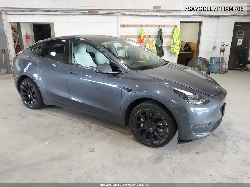 2023 Tesla Model Y Awd/Long Range Dual Motor All-Wheel Drive VIN: 7SAYGDEE7PF884706 Lot: 45372341