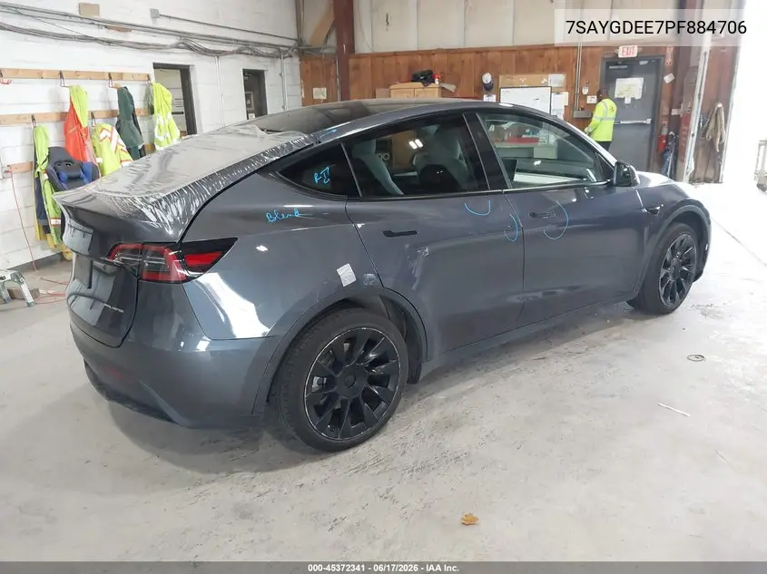 2023 Tesla Model Y Awd/Long Range Dual Motor All-Wheel Drive VIN: 7SAYGDEE7PF884706 Lot: 45372341