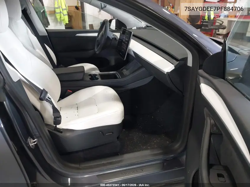 2023 Tesla Model Y Awd/Long Range Dual Motor All-Wheel Drive VIN: 7SAYGDEE7PF884706 Lot: 45372341