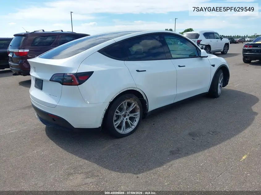2023 Tesla Model Y Awd/Long Range Dual Motor All-Wheel Drive VIN: 7SAYGAEE5PF629549 Lot: 45596586
